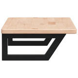 Basin Shelf Wall Mounted Steel and Solid Wood Oak 3302331