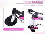 Foldable Electric Scooter Ride on for Kids 12V 120W W/Brake Kickstand-Pink T3398P347576