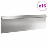 Snail Fence 16 pcs Silver 100 x 3.5 x 25 cm Stainless Steel 874860
