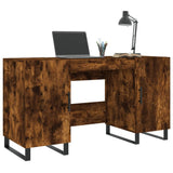 Desk Smoked Oak 140x50x75 cm Engineered Wood 829577