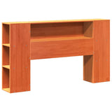 Bookcase Bed without Mattress Wax Brown 150x200 cm King Solid Wood Pine 3321672
