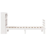 Bookcase Bed without Mattress White 75x190 cm Small Single Solid Wood Pine 3322781
