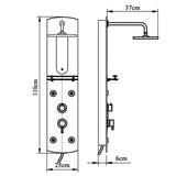 Shower Panel Unit 25x43x110 cm Silver 151421