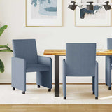 Dining Chairs with Wheels 2 pcs Blue 57 x 66 x 94 cm 42017804