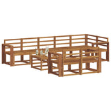 Outdoor Sofa Set 9 pcs Natural Solid Acacia Wood 3366607