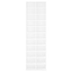 Shoe Cabinet White 54x34x183 cm Engineered Wood 800369
