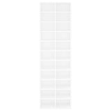 Shoe Cabinet White 54x34x183 cm Engineered Wood 800369