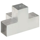 Post Connectors 4 pcs X Shape Galvanised Metal 91x91 mm 145476