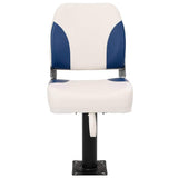 Foldable Boat Seat 2 Set Blue and White 41x36x48 cm 3284288