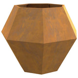 Planter 2 pcs Rusty 100 x 100 x 80 cm Weathering Steel 884037