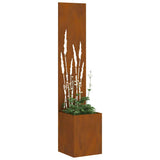 Garden Privacy Screen Rusty 32 x 150 cm Weathering Steel 876398