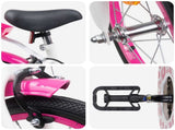 Kids Bike with Training Wheels 16 Inches for 4-6 Years Old Pink 42009594