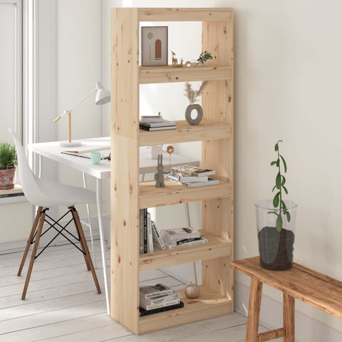 Book Cabinet/Room Divider 60x30x167.5 cm Solid Wood Pine 808173