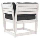 7 Piece Garden Lounge Set with Cushions White Solid Wood Pine 3216931