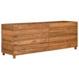 Raised Bed 150x40x55 cm Recycled Teak Wood and Steel 47426