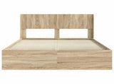 Bed Frame with Storage and Headboard Sonoma Oak 150 x 200 cm 3414197