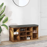 Shoe Bench Old Wood 102x32x50 cm Engineered Wood 857625