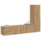 Wall Mounted TV cabinets 3 pcs Artisan Oak Engineered Wood 3328962