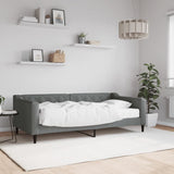 Daybed with Mattress Dark Grey 90x190 cm Fabric 3197494
