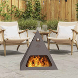 Fire Pit Black 50 x 50 x 51 cm Steel 858952
