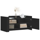 ZNTS Coffee Table Black 100x50x50 cm Engineered Wood 848361