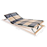 Slatted Bed Bases without Mattress 2 pcs with 42 Slats 70x200 cm 3051419