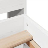 Bed Frame without Mattress White 140x190 cm Solid Wood Pine 3308856