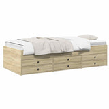 Bed Frame with Storage Sonoma Oak 80 x 200 cm Engineered Wood 3429646