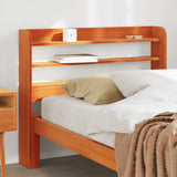 Headboard with Shelves Wax Brown 75 cm Solid Wood Pine 850967
