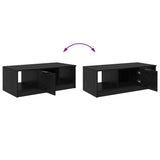 Coffee Table Black Oak 102 x 50 x 36cm Engineered Wood 880521