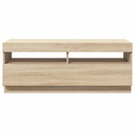 TV Cabinet with LED Lights Sonoma Oak 100x35x40 cm 804457