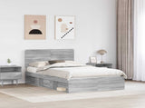 Bed Frame Grey Sonoma 120 x 190 cm Solid Pine Wood 3412520
