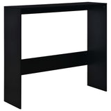 ZNTS Bar Table with 2 Table Tops Black 130x40x120 cm 280218