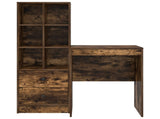 Desk with Drawer with Shelf with Storage 2 pcs Smoked Oak 3337341