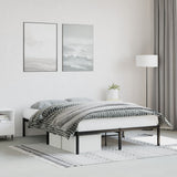 Metal Bed Frame without Mattress Black 140x200cm 373656