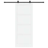 Sliding Door ORKDAL 93 x 232 cm Engineered Wood White and Black 3450105