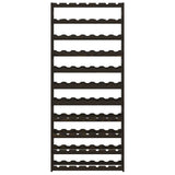 Wine Rack for 77 Bottles Black Solid Wood Pine 373405