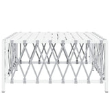 Garden Table White 70x70x34 cm Woven Fabric 364141