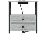 Bedside Cabinet with Drawer 2 pcs Grey Sonoma 40 x 31 x 60 cm 859567