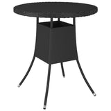 Garden Table Black 70x70x73 cm Poly Rattan 310465