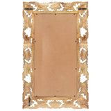 Hand Carved Mirror Brown 80x50 cm Solid Mango Wood 321639