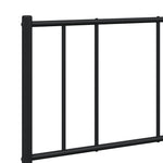 ZNTS Metal Bed Frame without Mattress with Footboard Black 120x200cm 352496
