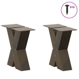 Coffee Table Legs X-Shaped 2 pcs Natural Steel 40x cm Steel 4012935