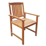 Outdoor Table And Chair Brown Solid Acacia wood Medium 42623