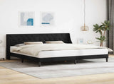 Bed Frame with Headboard Black 180 x 200 cm Velvet 42027459
