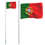 Portugal Flag and Pole 6.23 m Aluminium 3147104