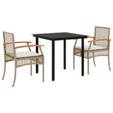 Garden Dining Set Beige, Black, Cream white 3213631