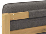 Bed Frame with Upholstered Headboard Whitewash and Light Grey 904078