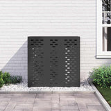 Air Conditioner Cover Black 110 x 50 x 105 cm Steel 865911