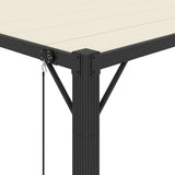 Gazebo with Louvered Roof 3x3 m Cream Fabric and Aluminium 313924